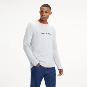 Grey Organic Cotton Logo Jumper | Sweatshirts & Hoodies | Tommy Hilfiger