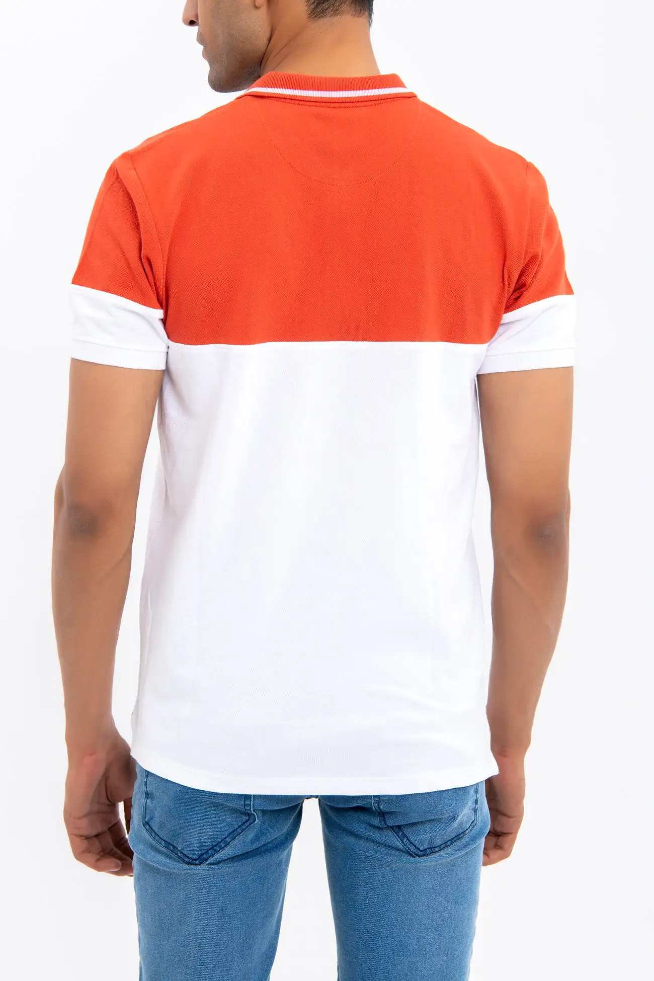 HALF ZIP COLOR BLOCK POLO