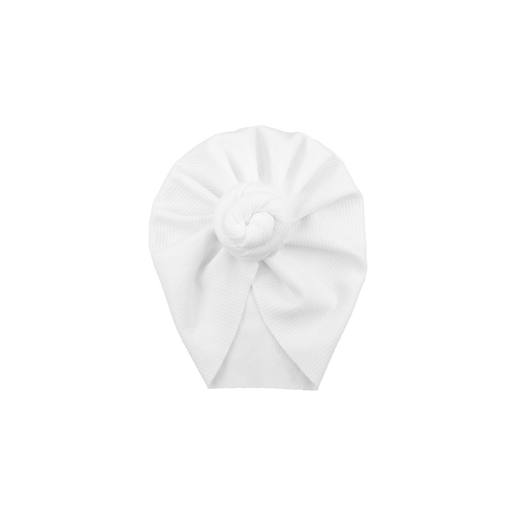 Hazel Baby Turban in White