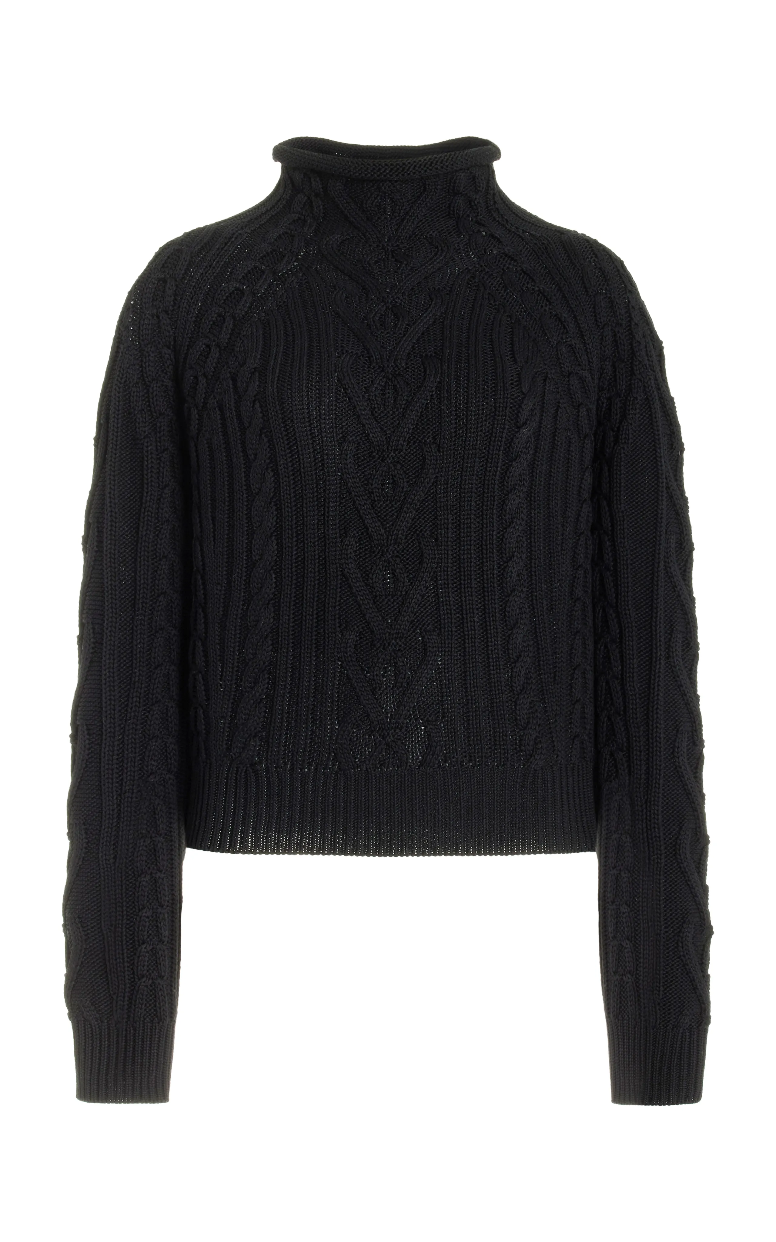 High Sport Aran Cable-Knit Cotton Sweater