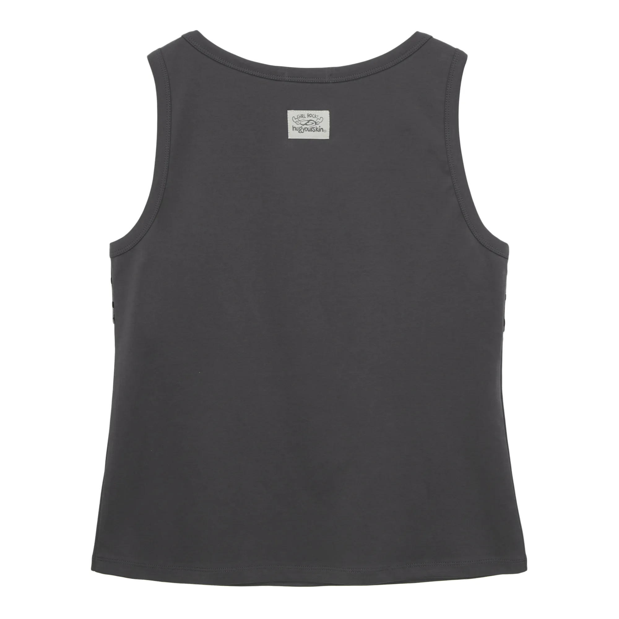 hug your skin  |Sleeveless Street Style V-Neck Plain Cotton Logo