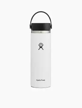 Hydro Flask 20oz Wide Mouth Bottle White