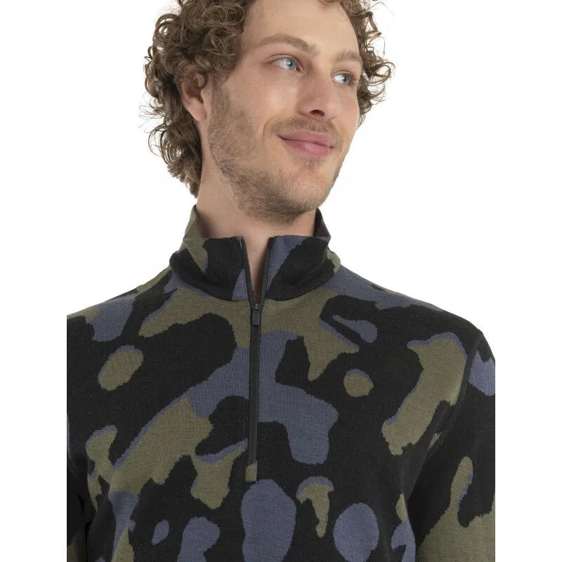 icebreaker  Merino 260 Vertex LS Half Zip Natural Camo - Intimo lana merinos - Uomo