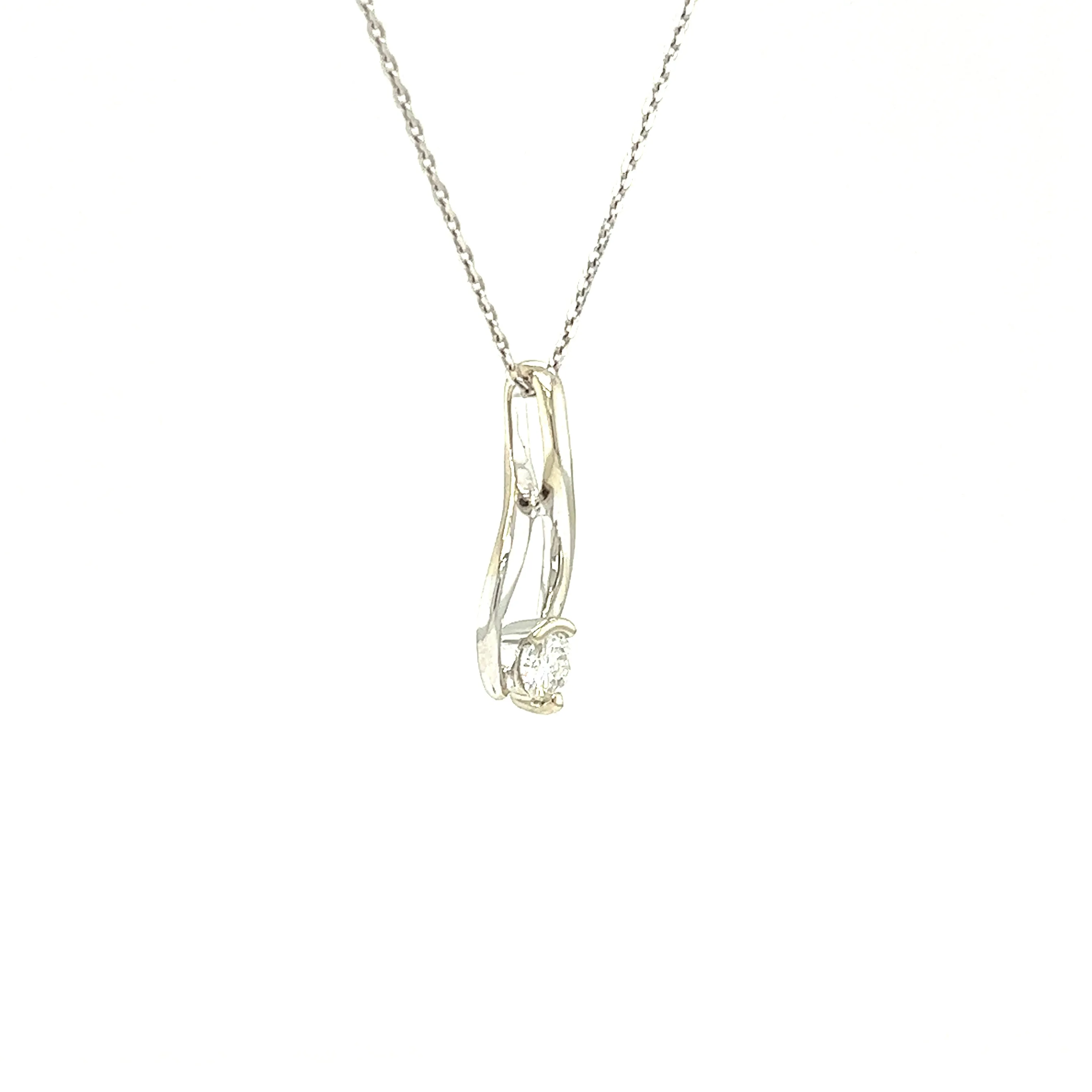 Infinity Necklace with 0.25ctw of Diamonds in 14K White Gold