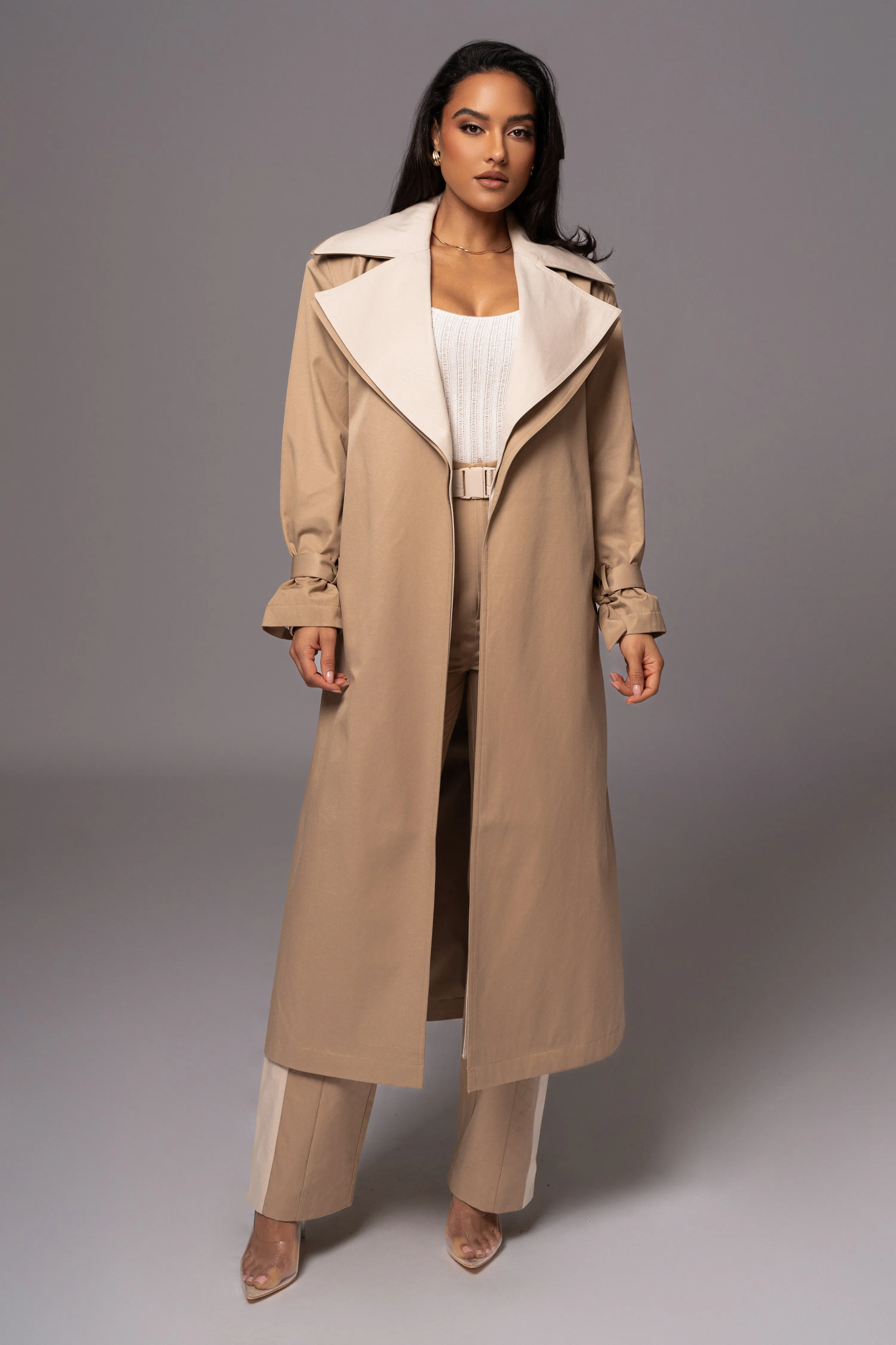 Khaki Shona Oversized Coat