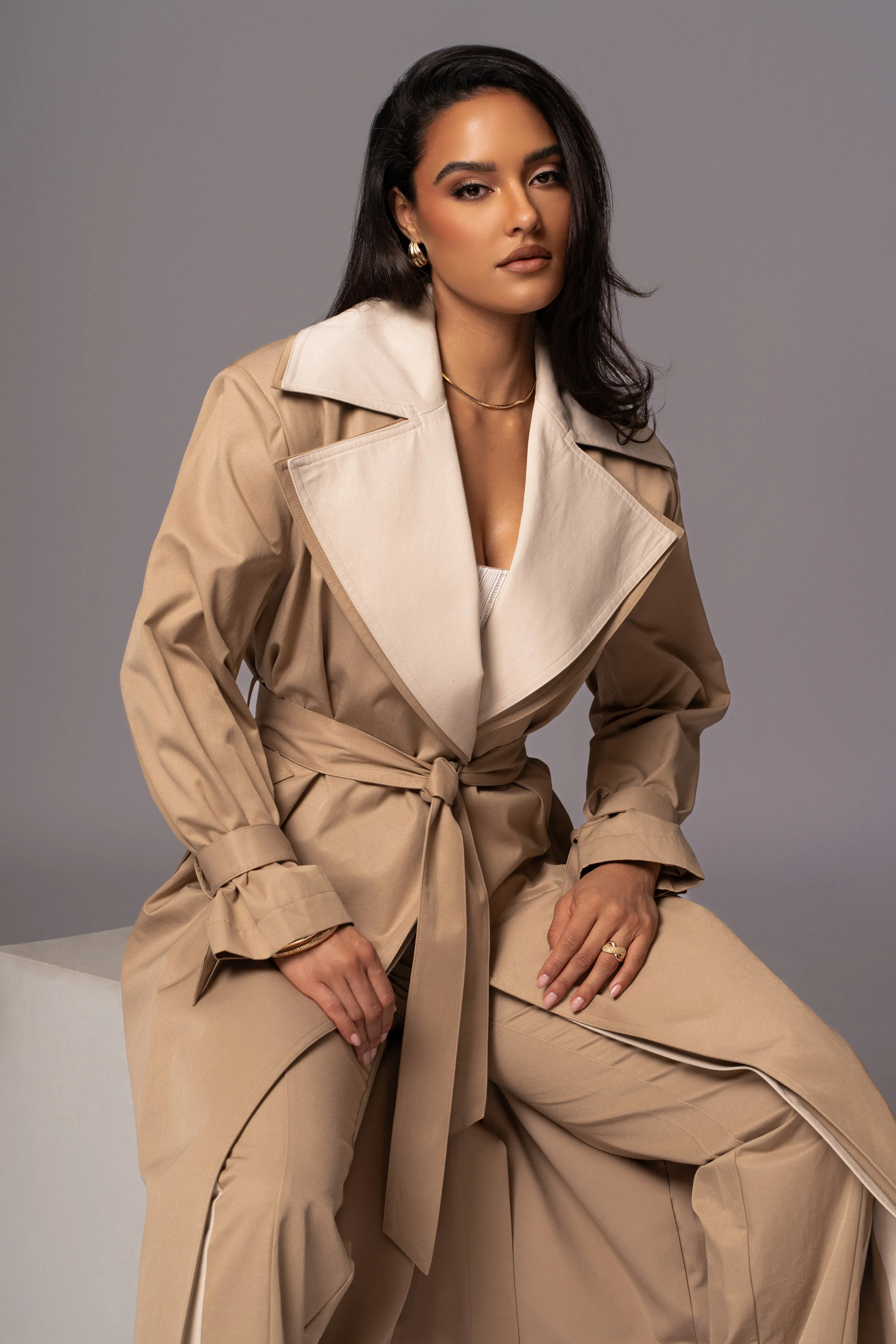 Khaki Shona Oversized Coat