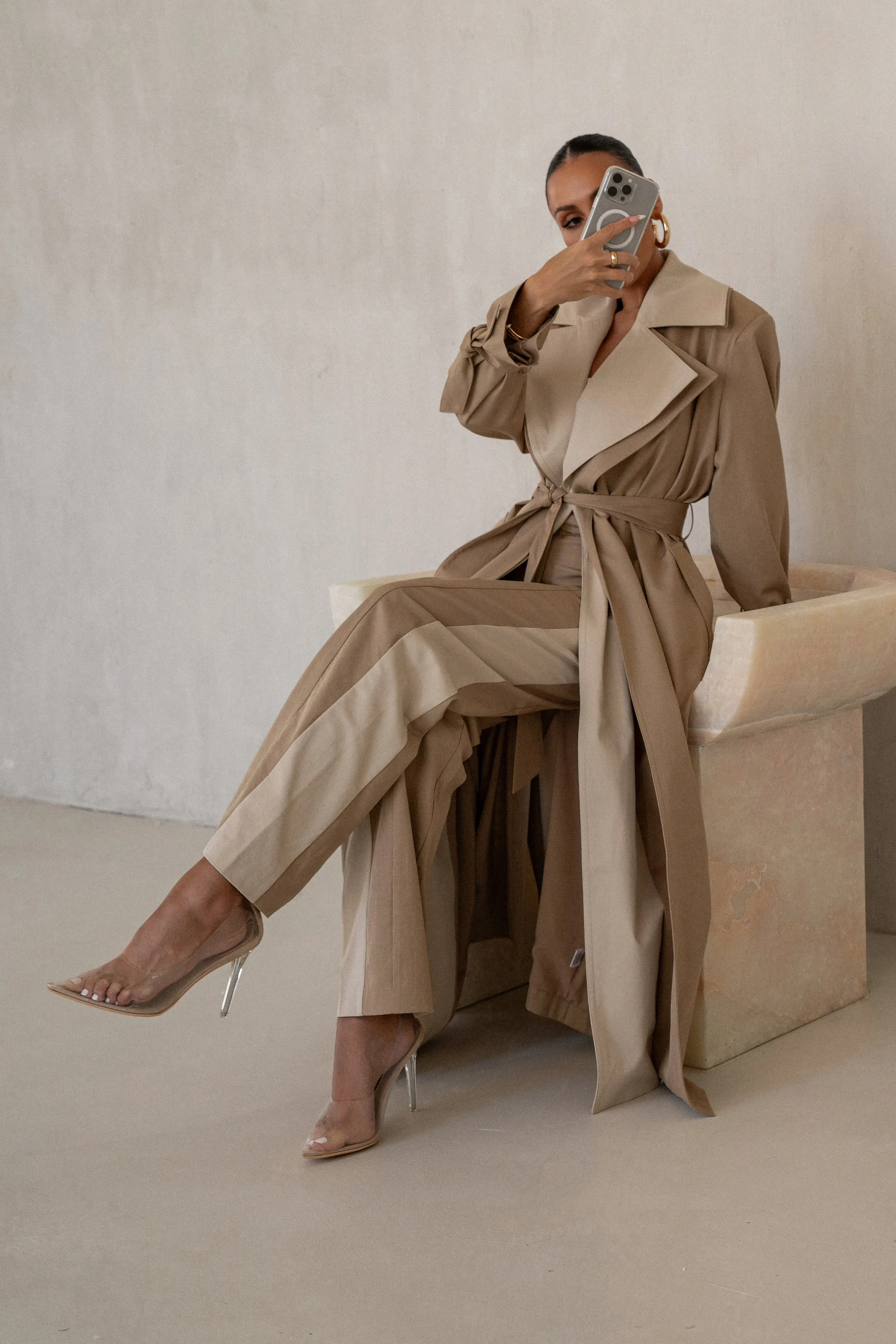 Khaki Shona Oversized Coat