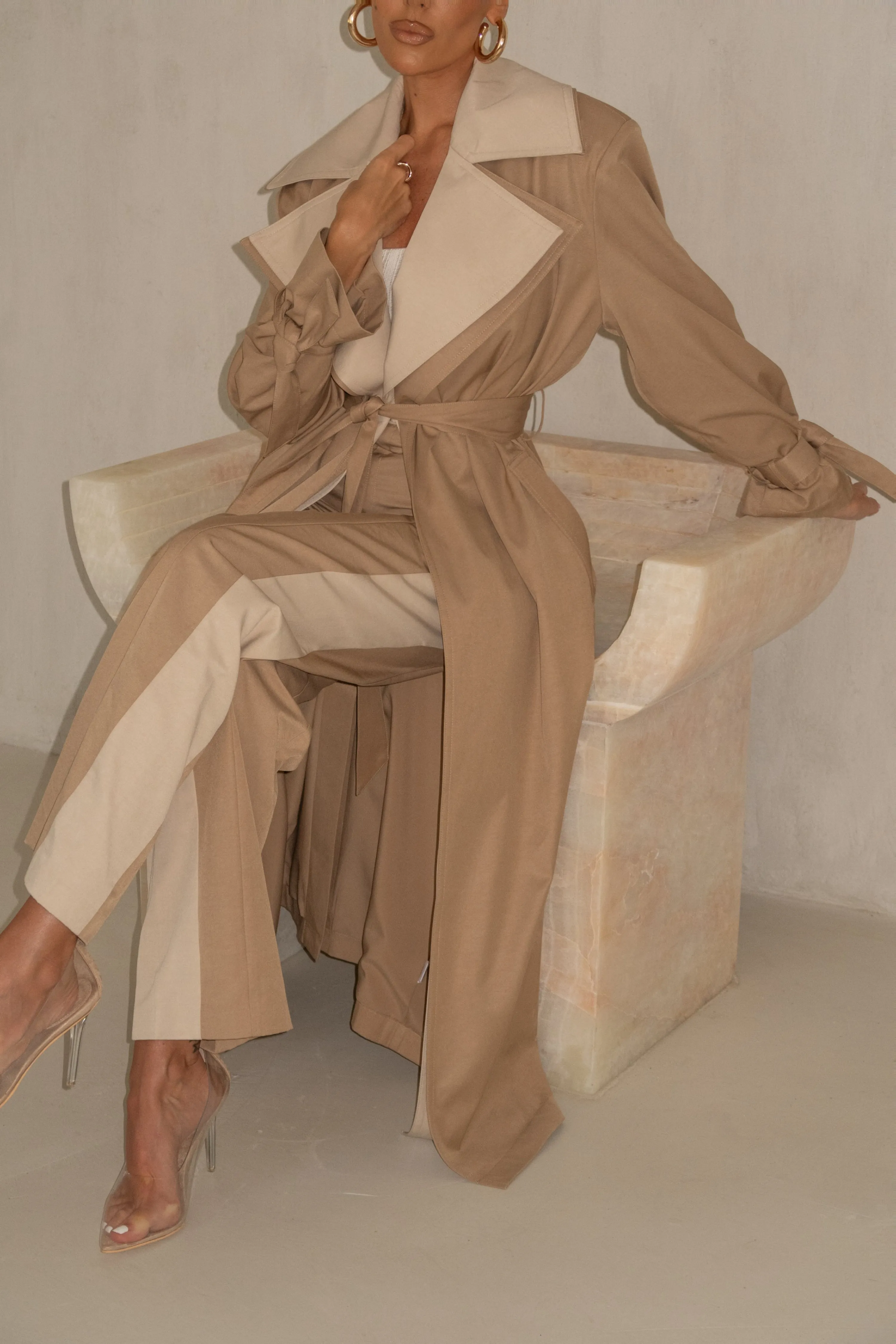 Khaki Shona Oversized Coat