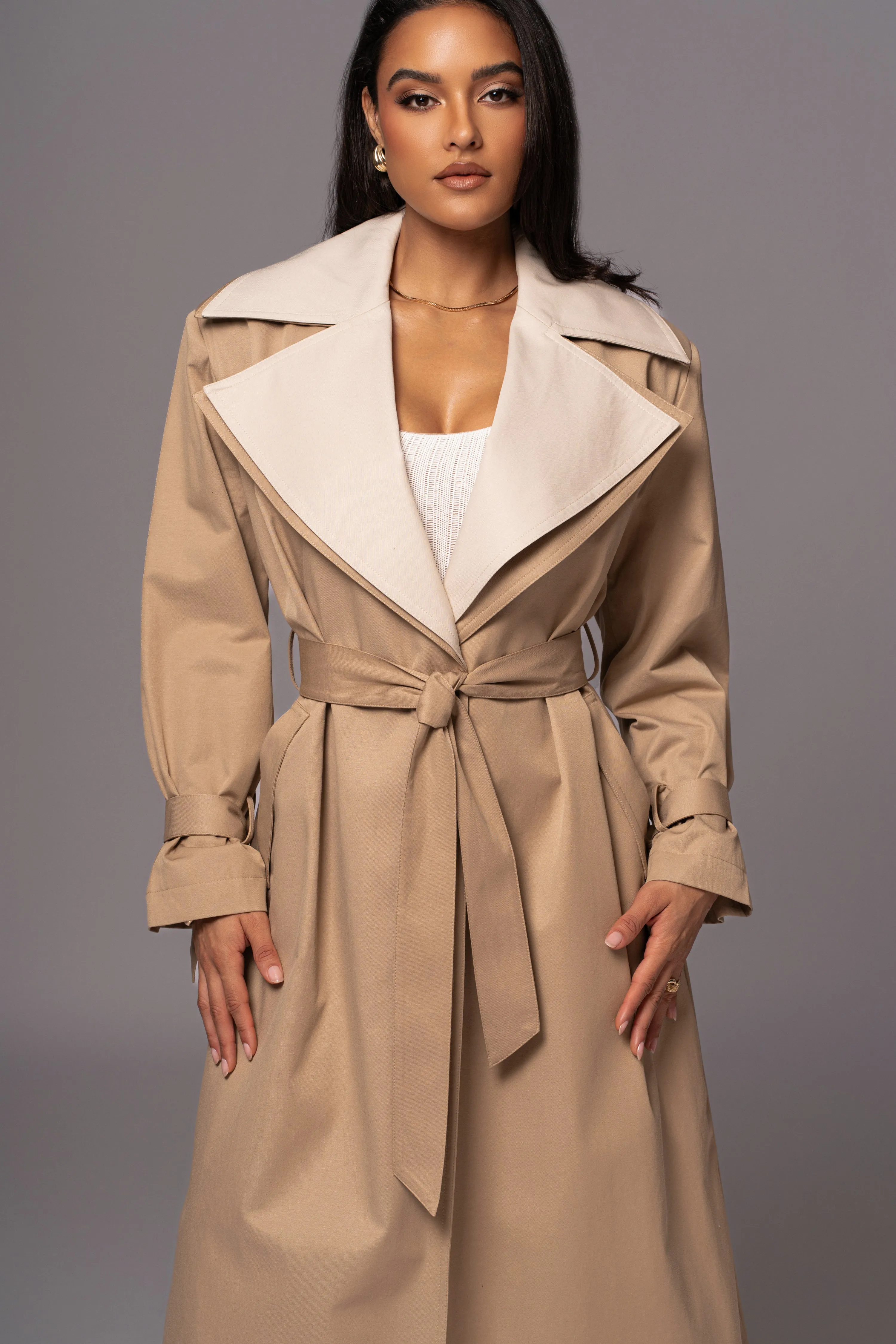 Khaki Shona Oversized Coat