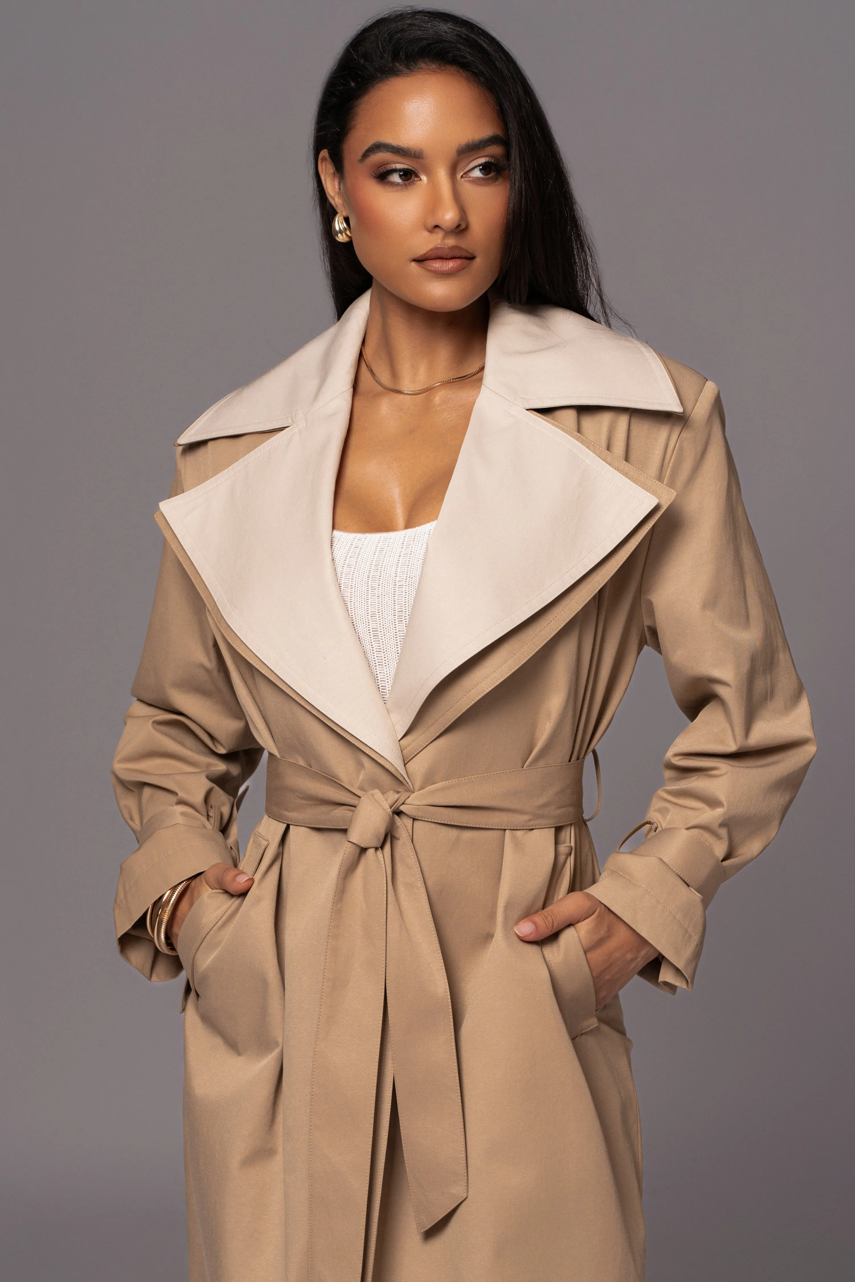 Khaki Shona Oversized Coat