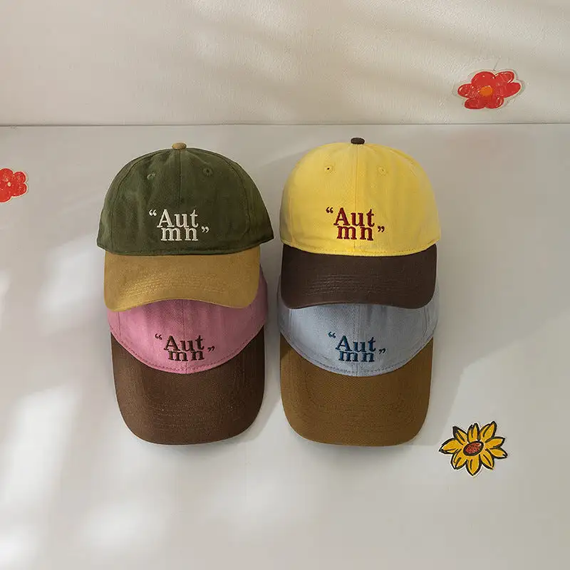 Kid Girls Boys Color-blocking Embroidered Accessories Hats Wholesale 240111141