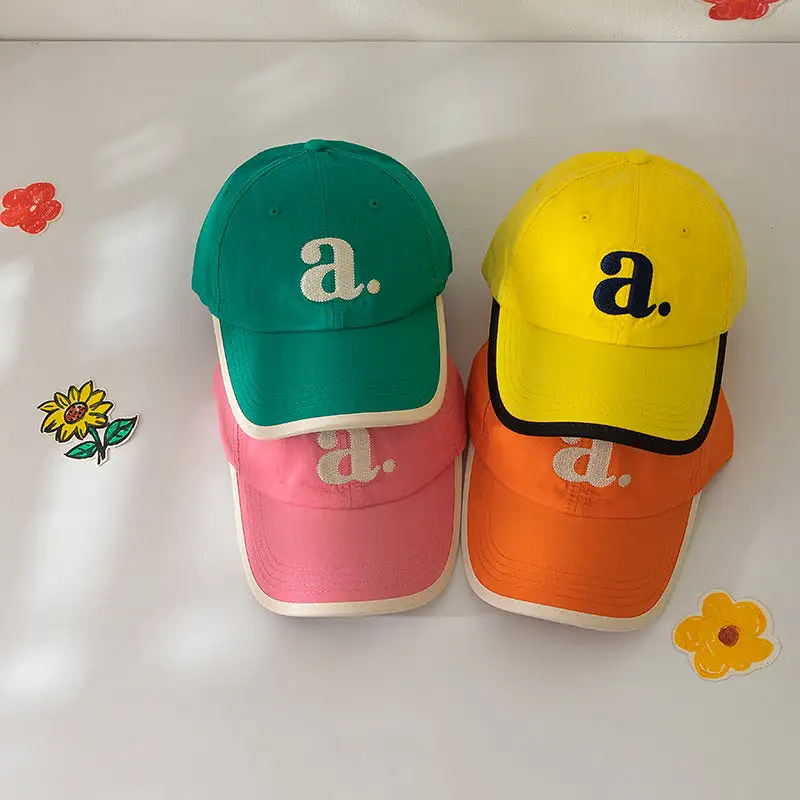 Kid Girls Boys Embroidered Alphabet Accessories Hats Wholesale 240111149