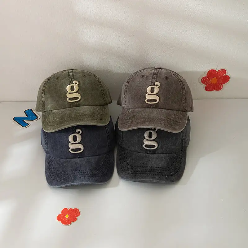 Kid Girls Boys Solid Color Alphabet Accessories Hats Wholesale 240111144