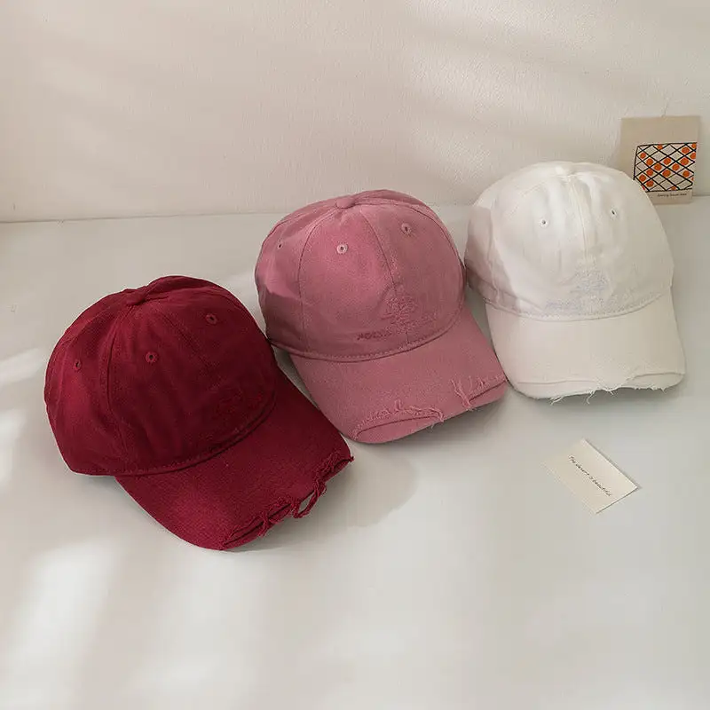 Kid Girls Boys Solid Color Embroidered Accessories Hats Wholesale 240111142