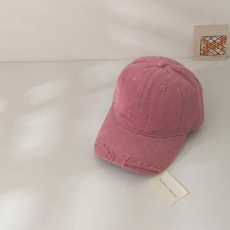 Kid Girls Boys Solid Color Embroidered Accessories Hats Wholesale 240111142