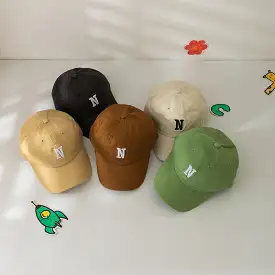 Kid Unisex Solid Color Alphabet Accessories Hats Wholesale 240111117