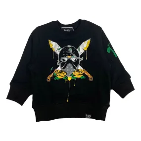 Kids Rose Sweater (Black/Yellow)