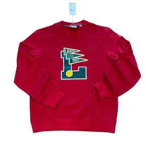 LACOSTE L BADGE CREWNECK SWEATSHIRT -Men’s BURGUNDY RED