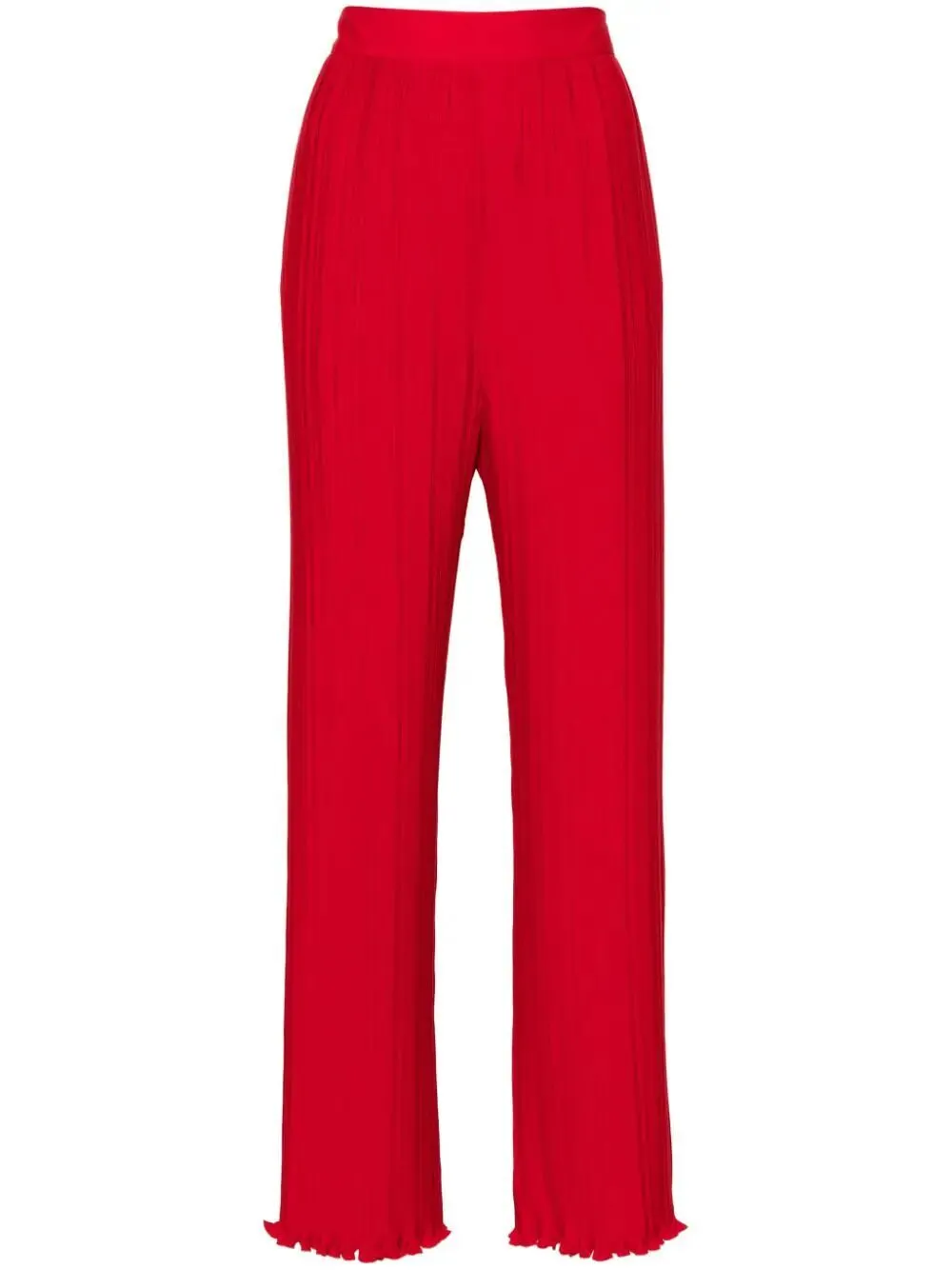 LANVIN Red Polyester Casual Pants for Women - SS24 Season