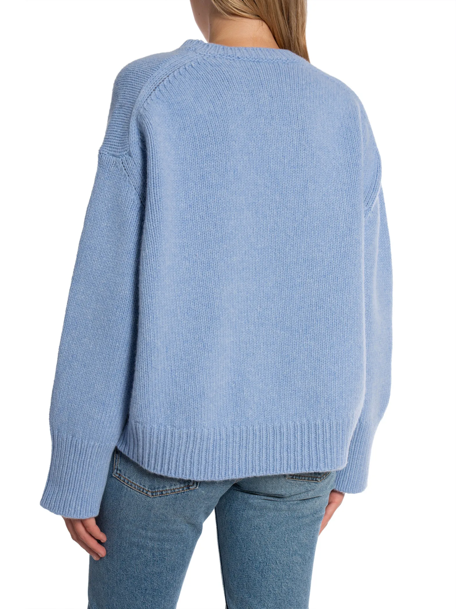 LEVETE ROOM SWEATER PERLE CASHMERE BLUE