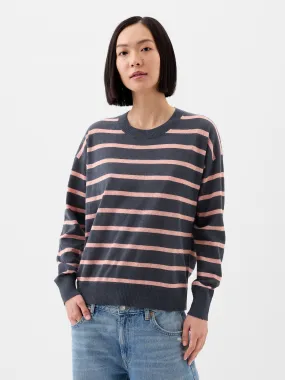 Linen-Blend Crewneck Sweater