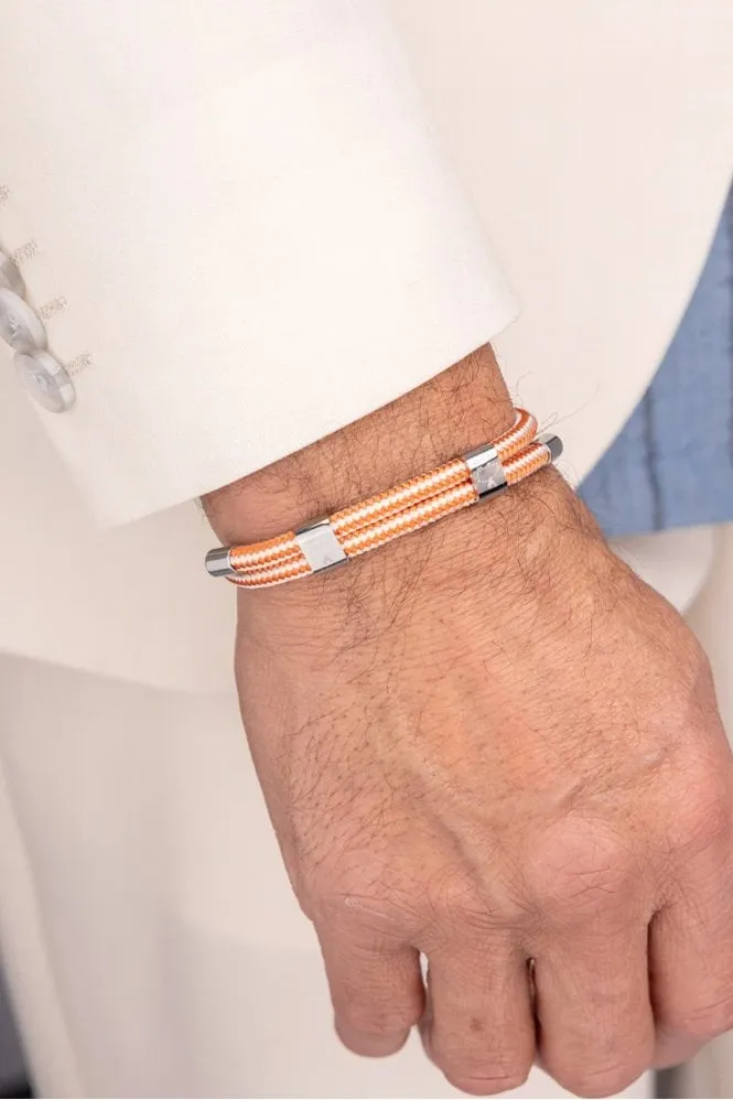 Little Lewis DBL Bracelet in Cream and Salmon Orange size (L)    