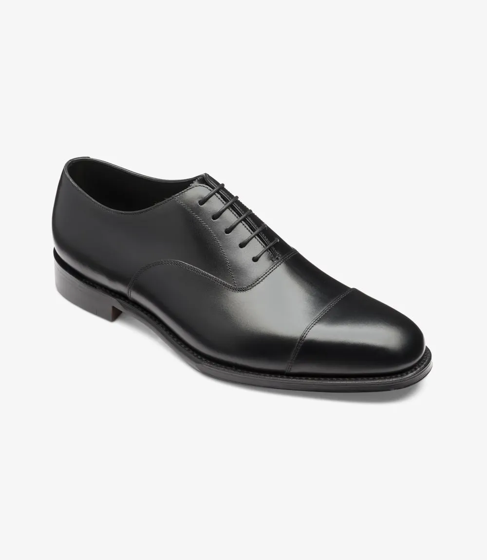 LOAKE Aldwych Calf Oxford Shoe - Black Dainite Soul