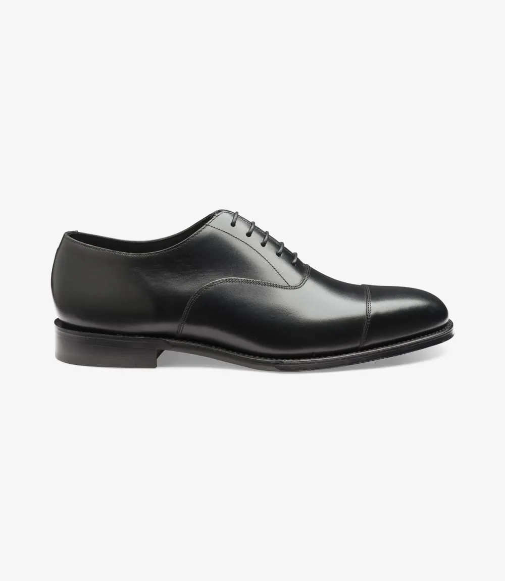 LOAKE Aldwych Calf Oxford Shoe - Black Dainite Soul