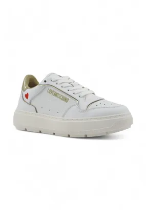 LOVE MOSCHINO Sneaker Donna Bianco Platino JA15144G1LJC210A