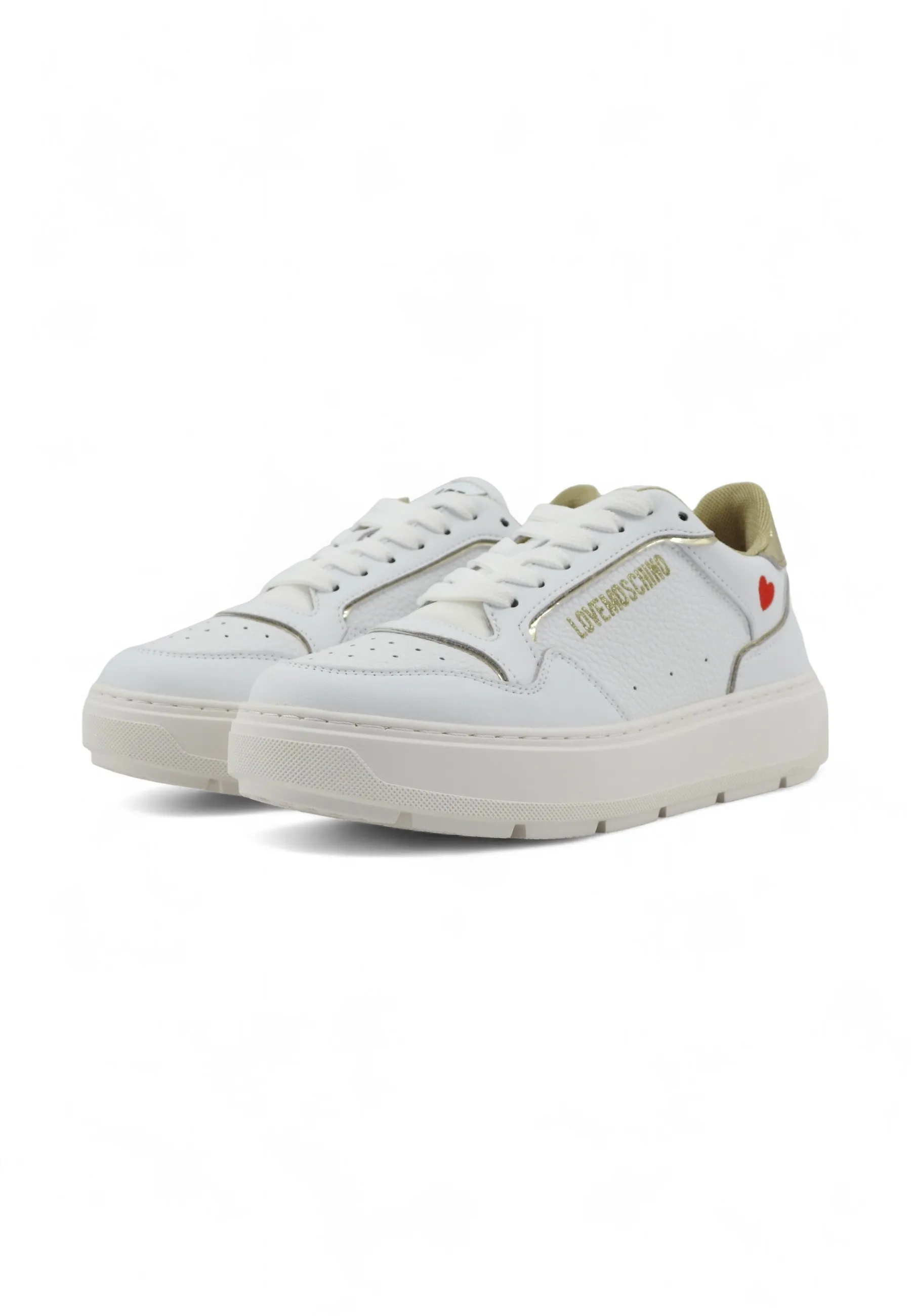 LOVE MOSCHINO Sneaker Donna Bianco Platino JA15144G1LJC210A