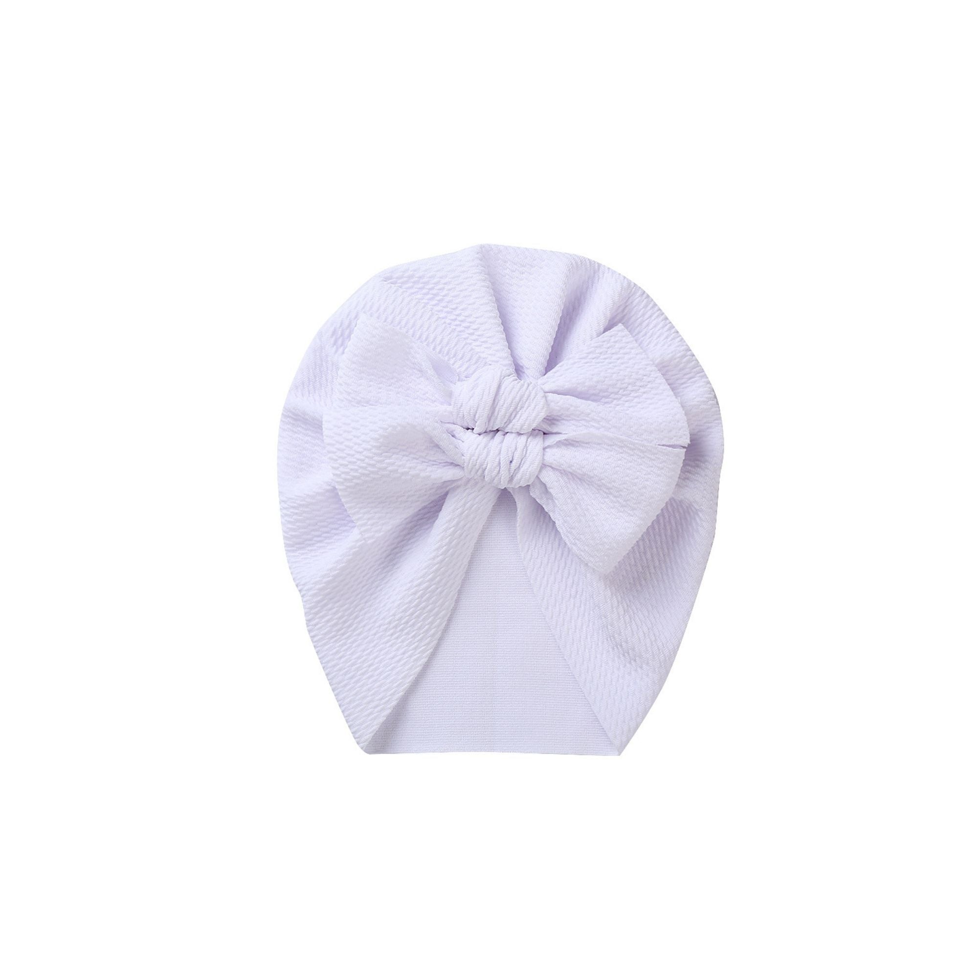 Luna Double Bow Baby Turban in White