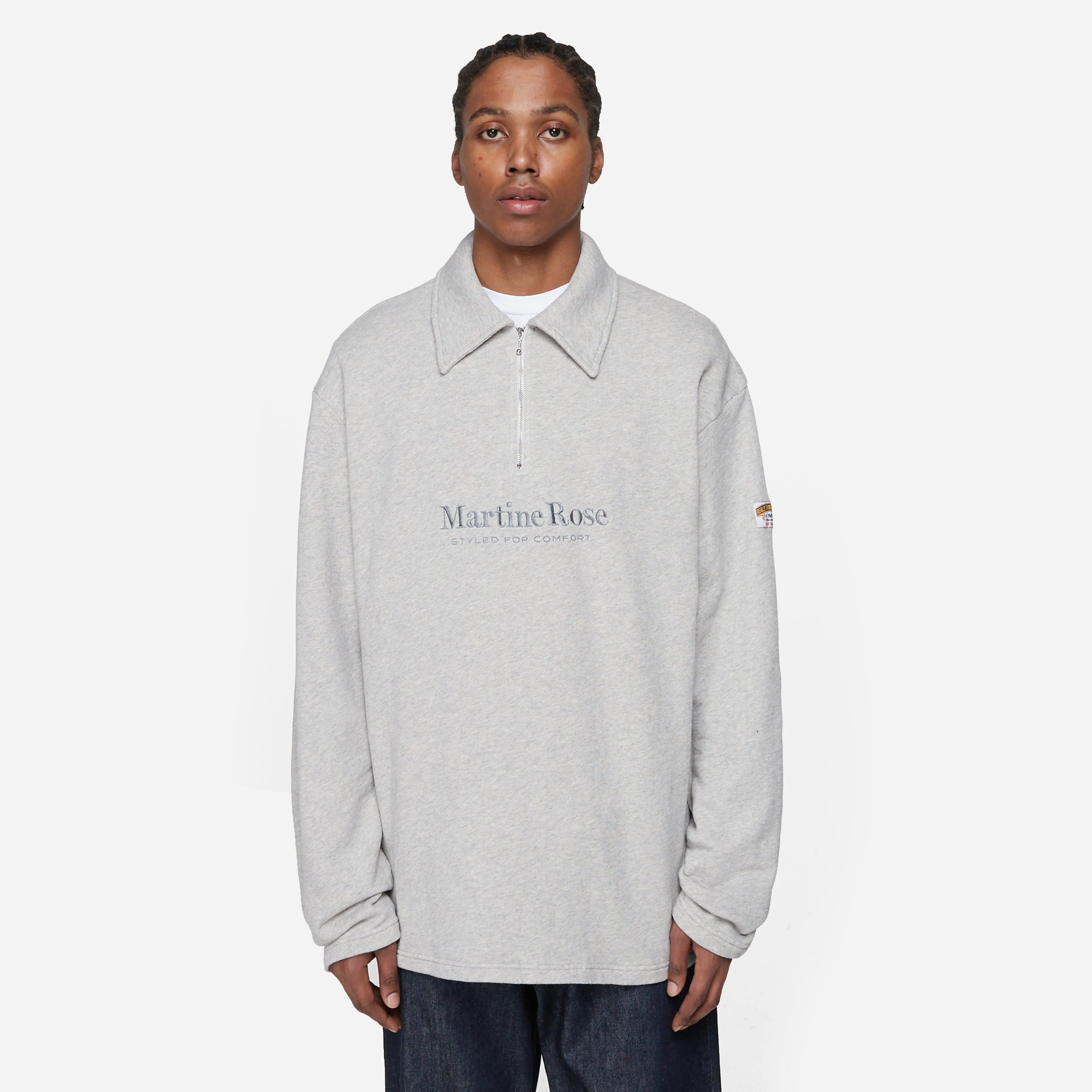 Martine Rose Half Zip Polo Sweater