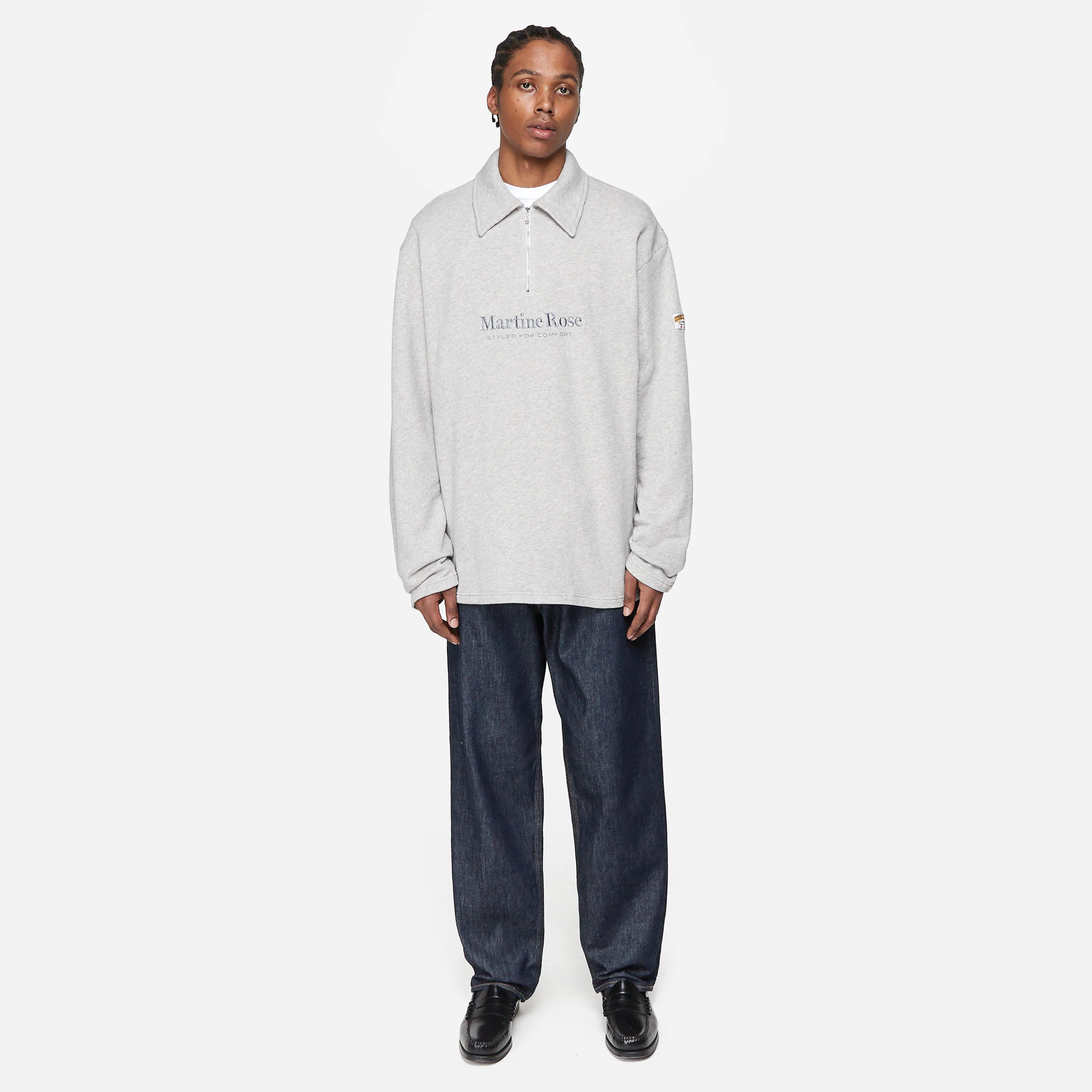 Martine Rose Half Zip Polo Sweater