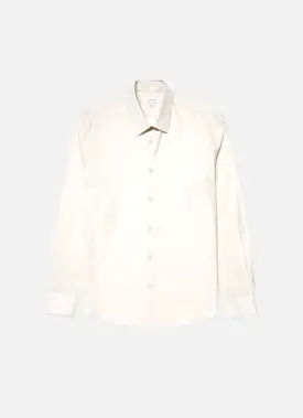 Men's Cotton Cashmere Shirt in Ecru