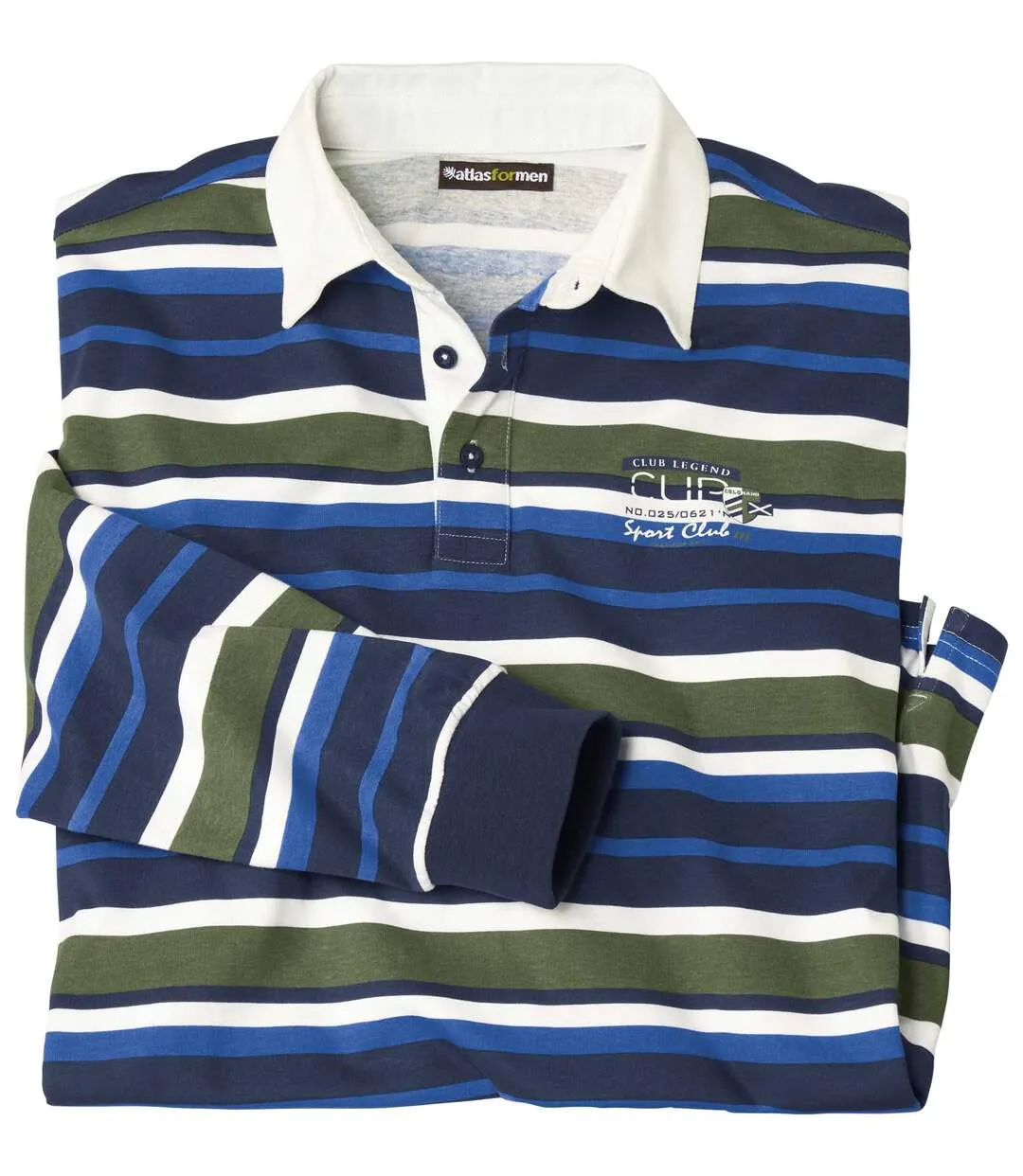 Men's Ecru Striped Polo Shirt 