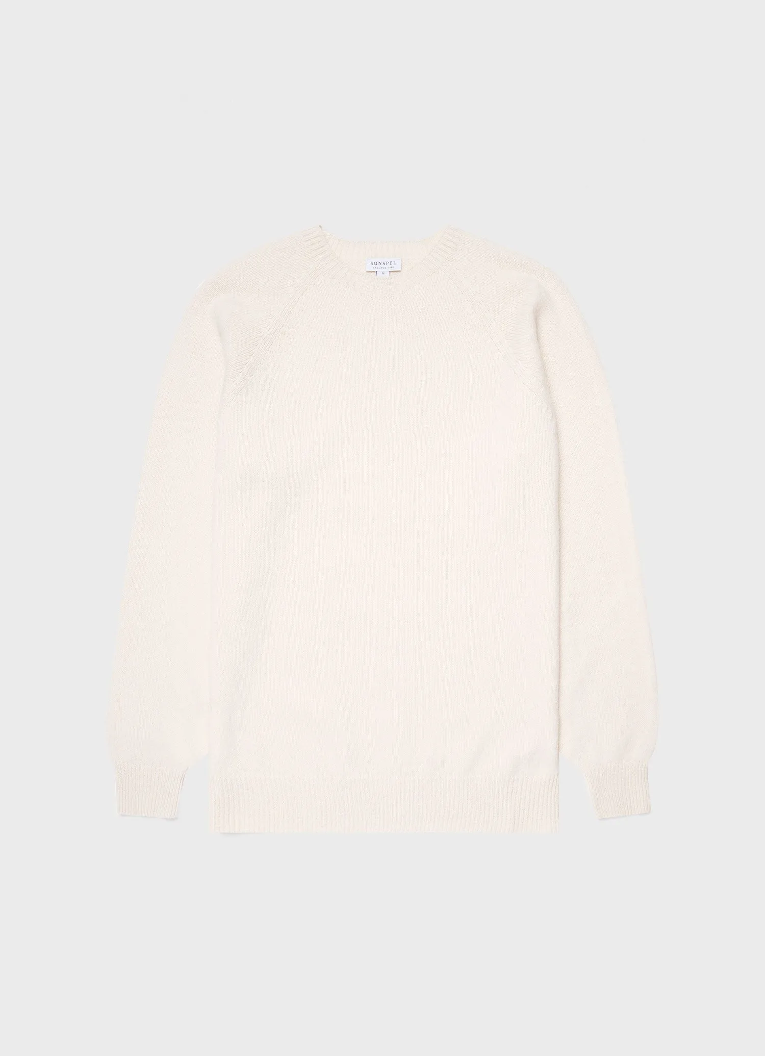 Men's Lambswool Crew Neck Jumper in Ecru