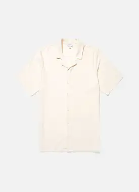 Men's Undyed Towelling Camp Collar Shirt in Undyed