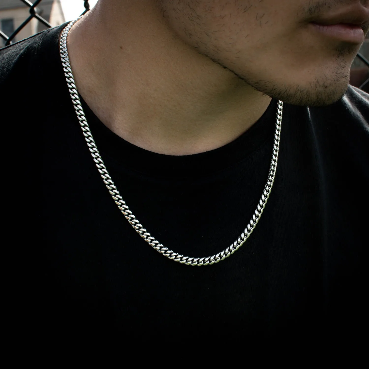 Miami Cuban Link Chain in White Gold (6mm)