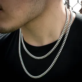 Miami Cuban Link Chain in White Gold (6mm)