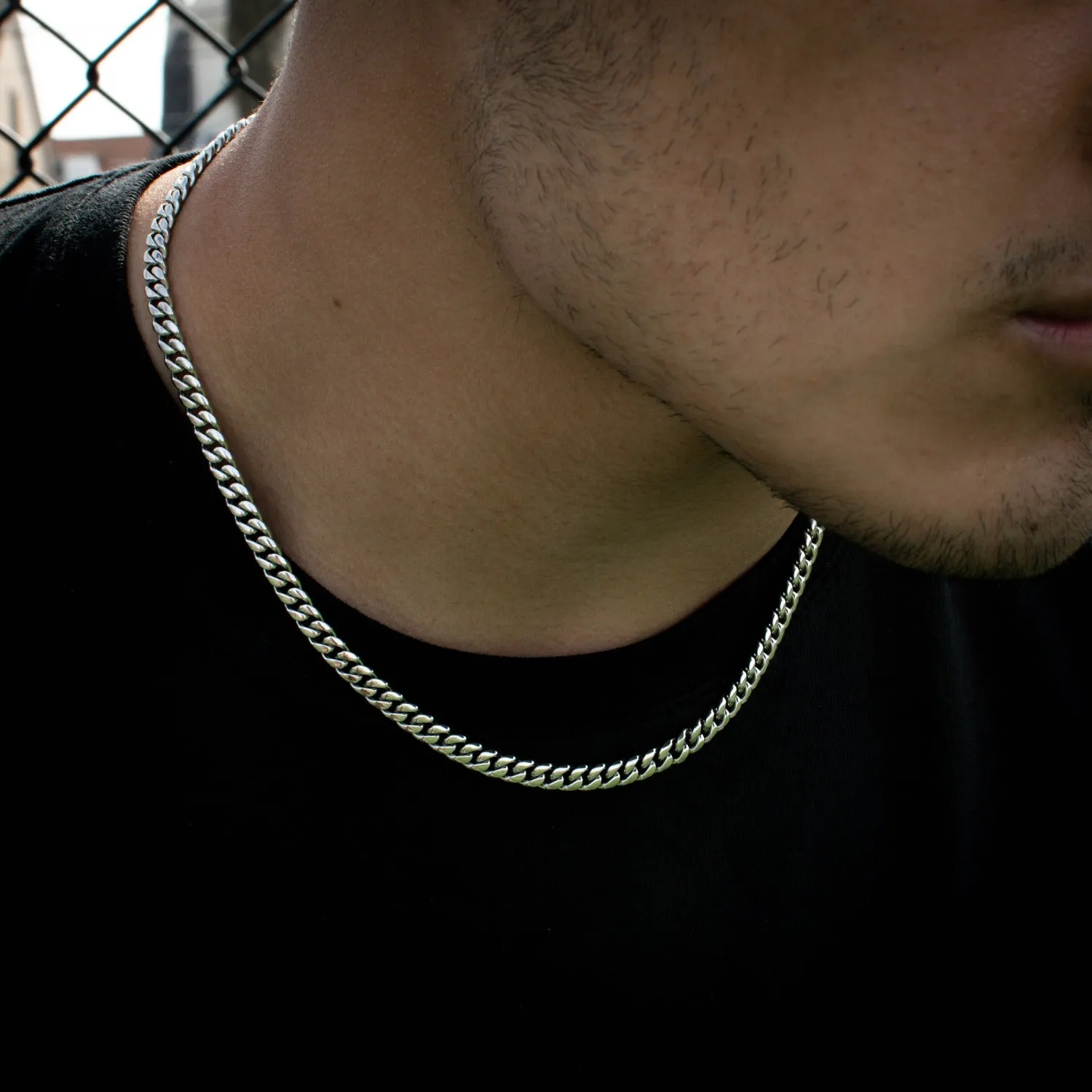 Miami Cuban Link Chain in White Gold (6mm)