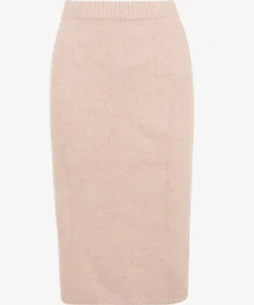 Mistress Rocks Womens Cream Eyelash slim-fit high-rise knitted pencil skirt