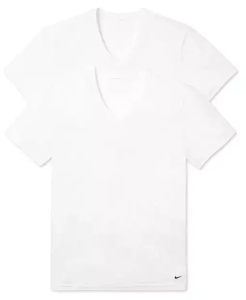 Nike Men's 2-Pack Everyday Cotton Stretch V-Neck Undershirts