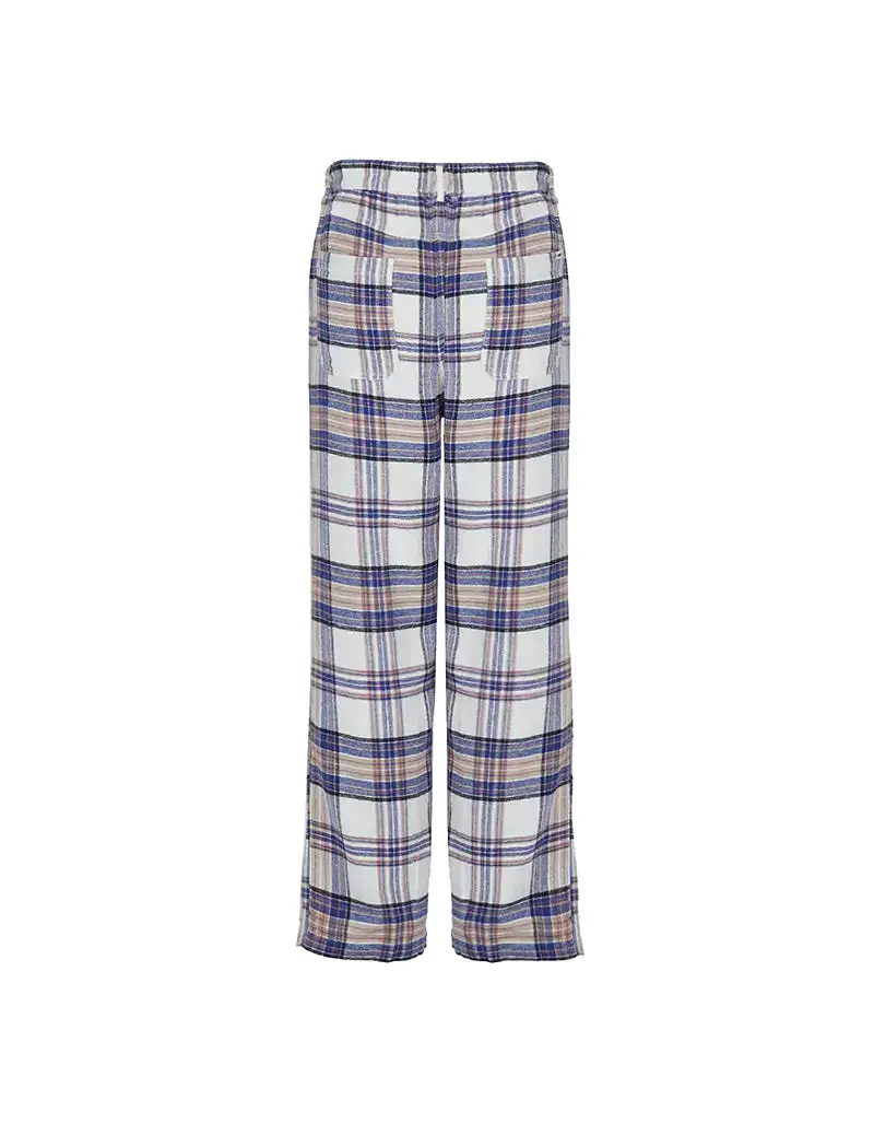 Obey Womens Max Plaid Pants Unbleached Multi