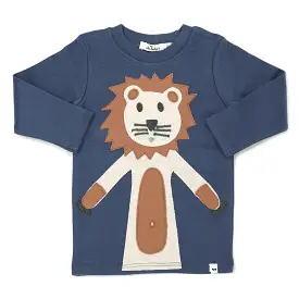 oh baby! Long Sleeve Tee Large Lion Sand - Denim