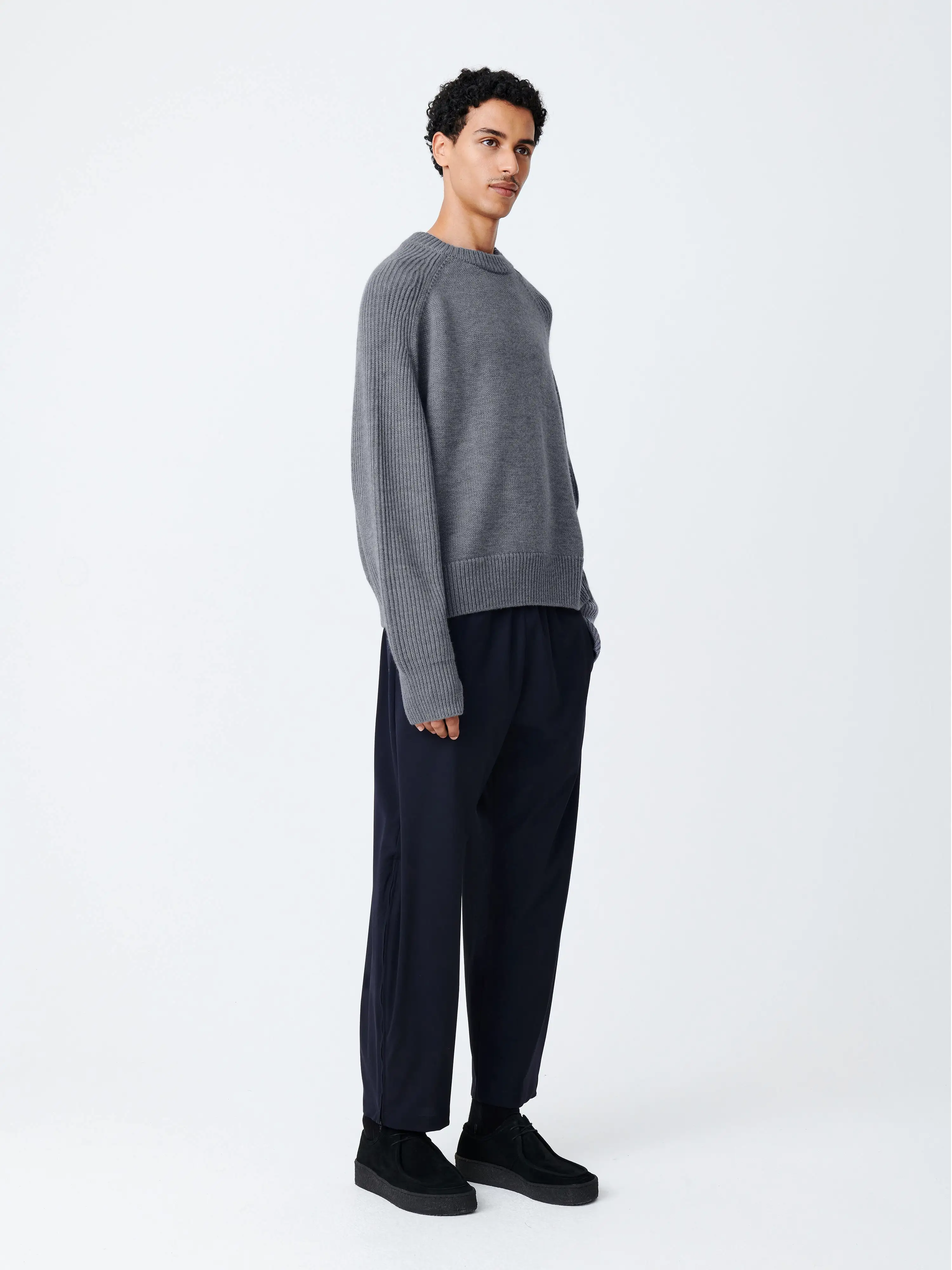 Opal Tropical Wool Pant in Darkest Navy