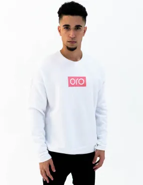 oro sweater - white / rose gold