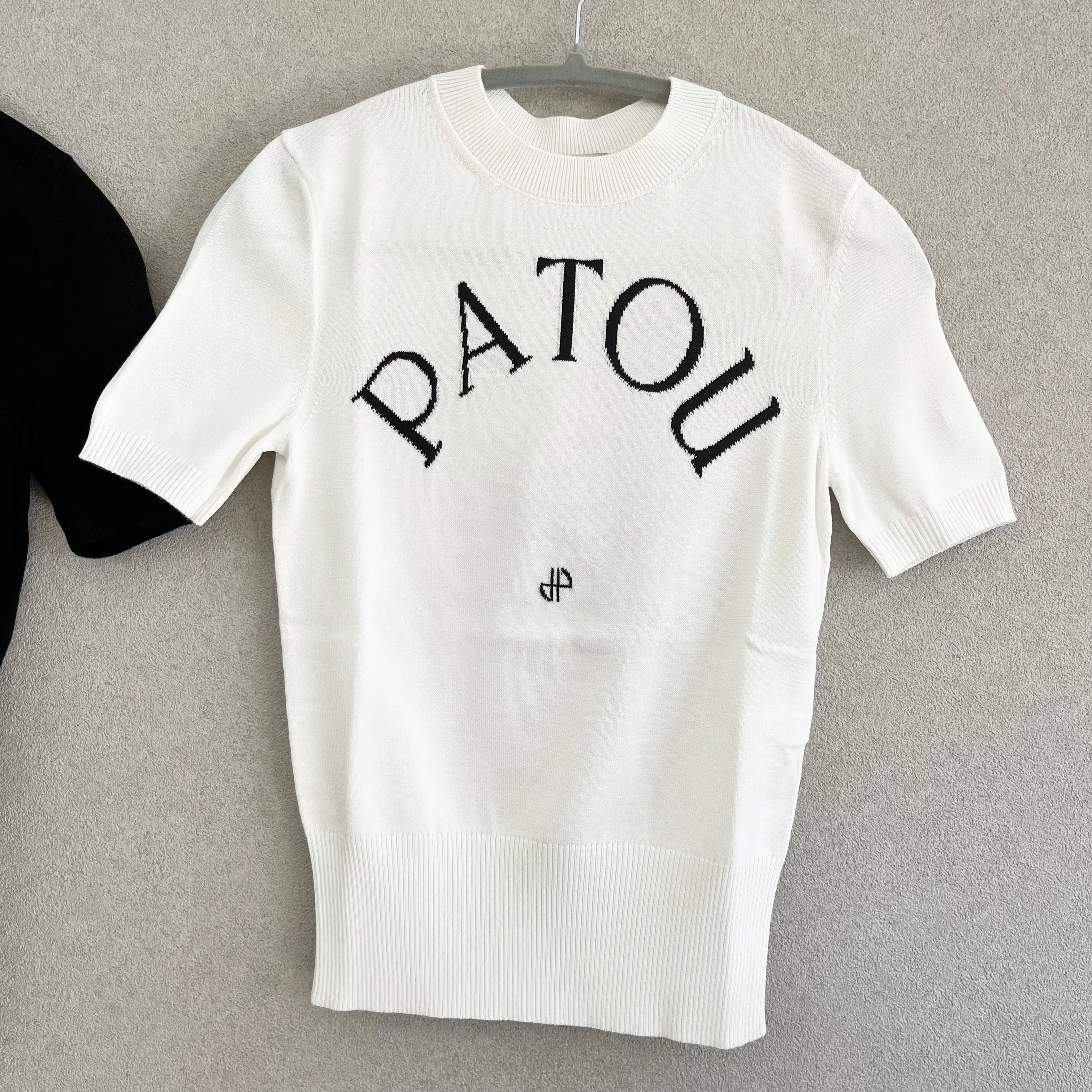 PATOU  |Plain Cotton Logo V-neck & Crew neck