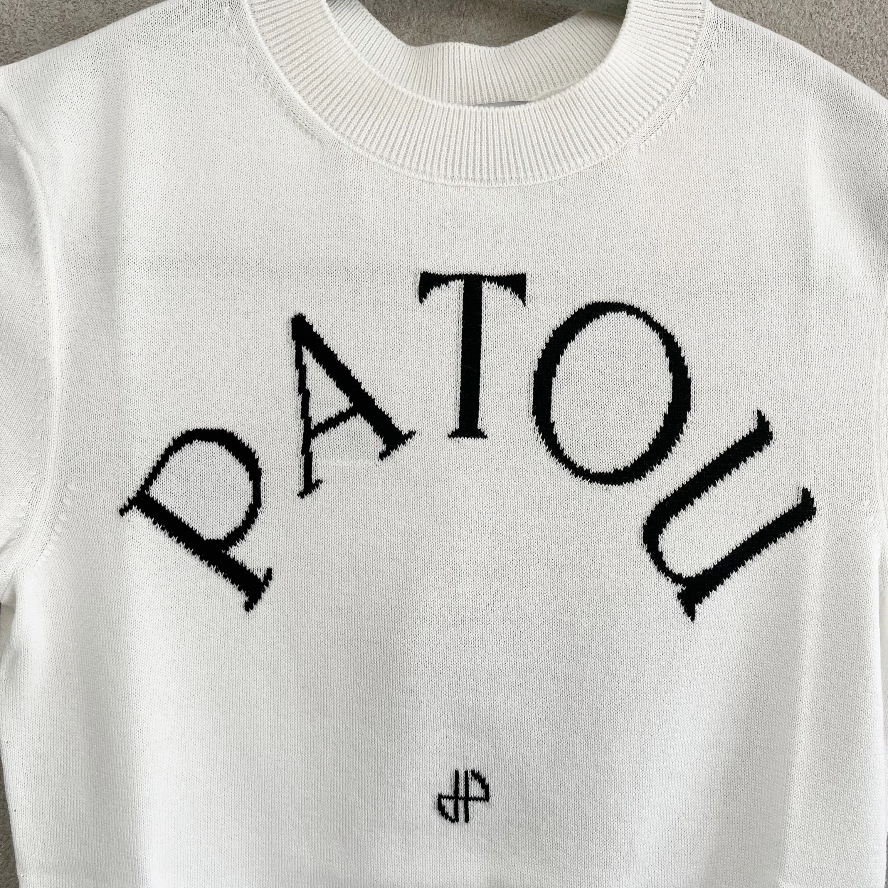 PATOU  |Plain Cotton Logo V-neck & Crew neck