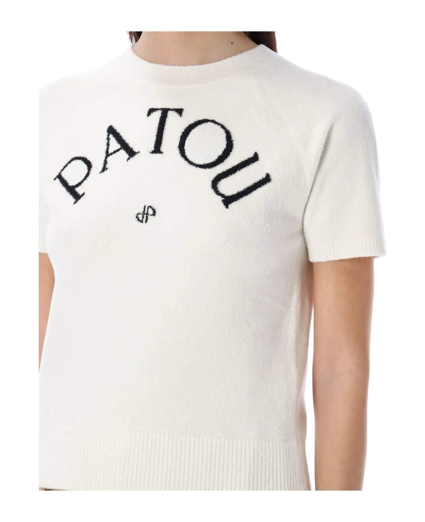 PATOU  |Plain Cotton Short Sleeves Logo V-neck & Crew neck