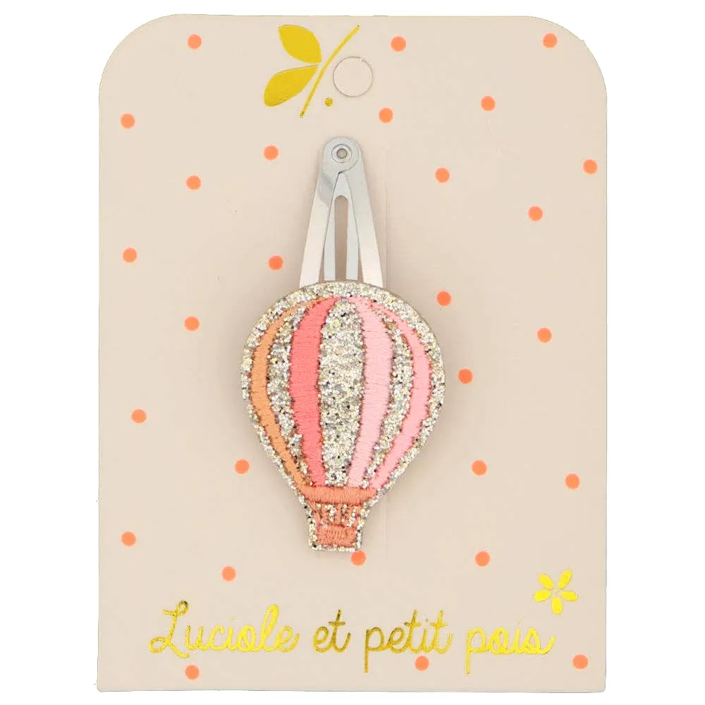 Pink Hot Air Balloon Hair Clip